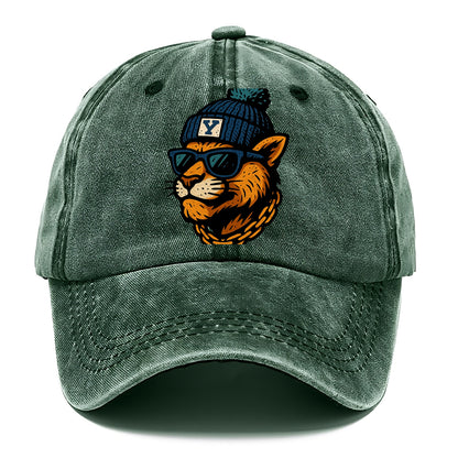 Provo Cougar wearing BYU beanie with Y patch - Classic Cap - Forest Mist(Green)
