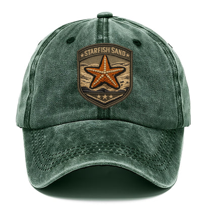 STARFISH SAND - sea star in orange and tan , beachcomber - Classic Cap - Forest Mist(Green)
