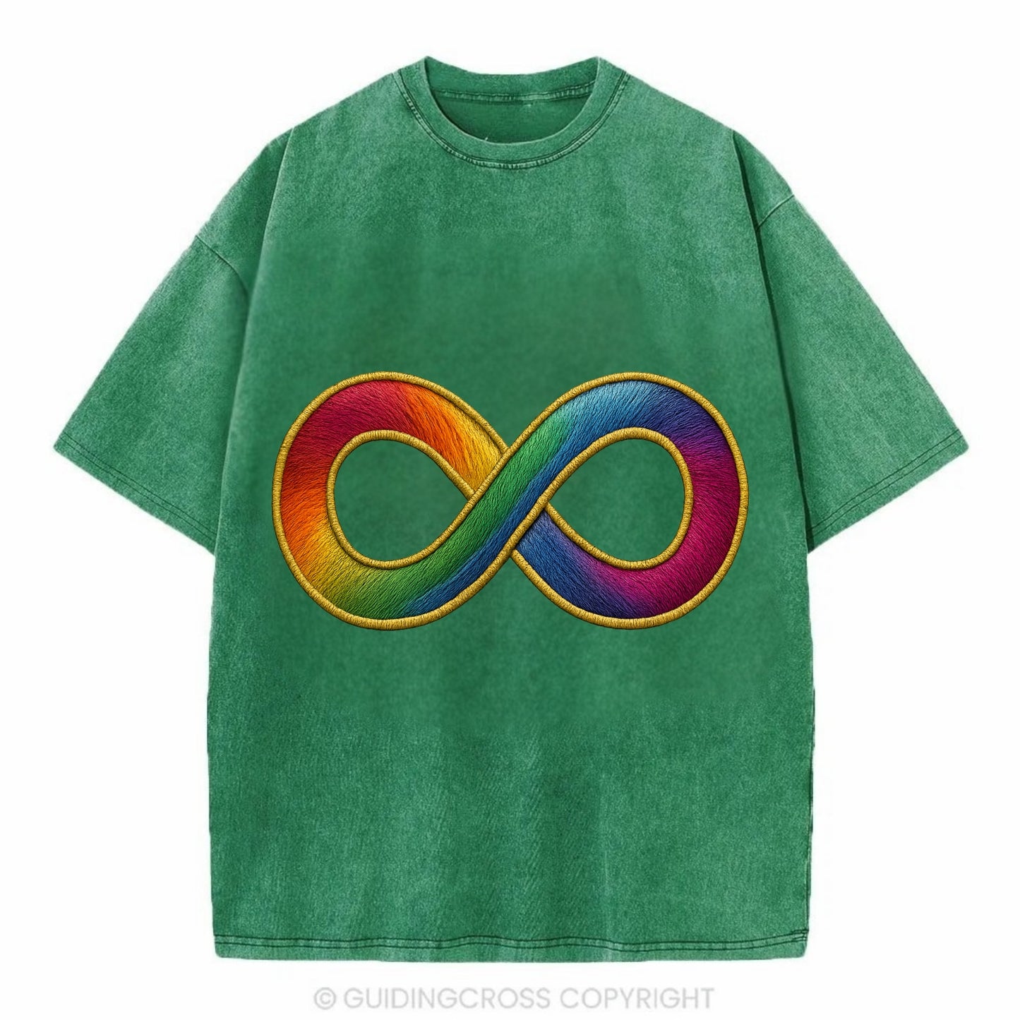 Infinity Symbol  - Vintage T-shirt - Forest Mist(Green)