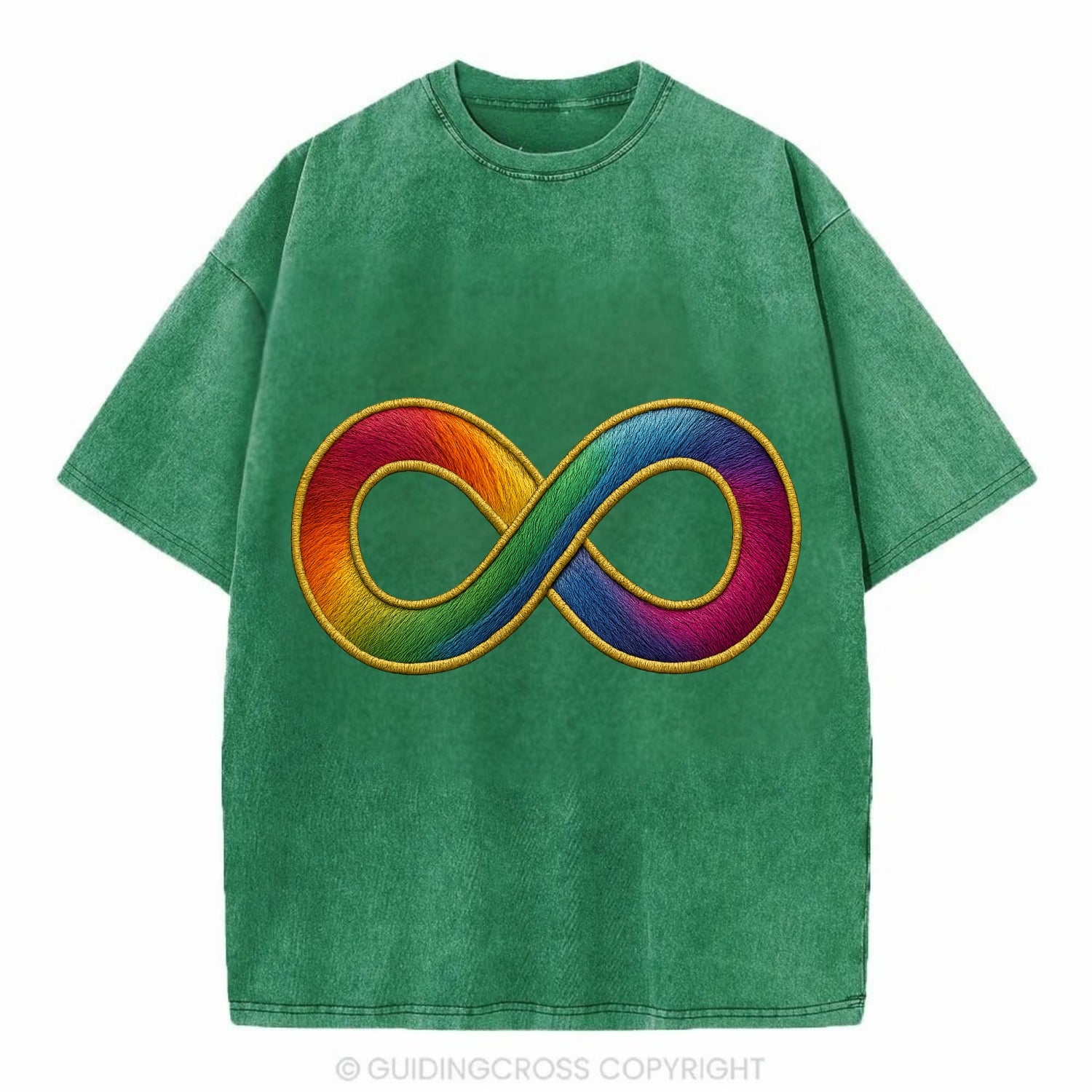 Infinity Symbol  - Vintage T-shirt - Forest Mist(Green)