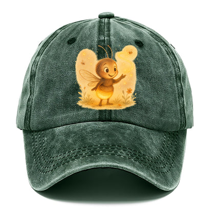 Firefly choreographer arranging synchronized light patterns over a meadow stage - Classic Cap - Forest Mist(Green)