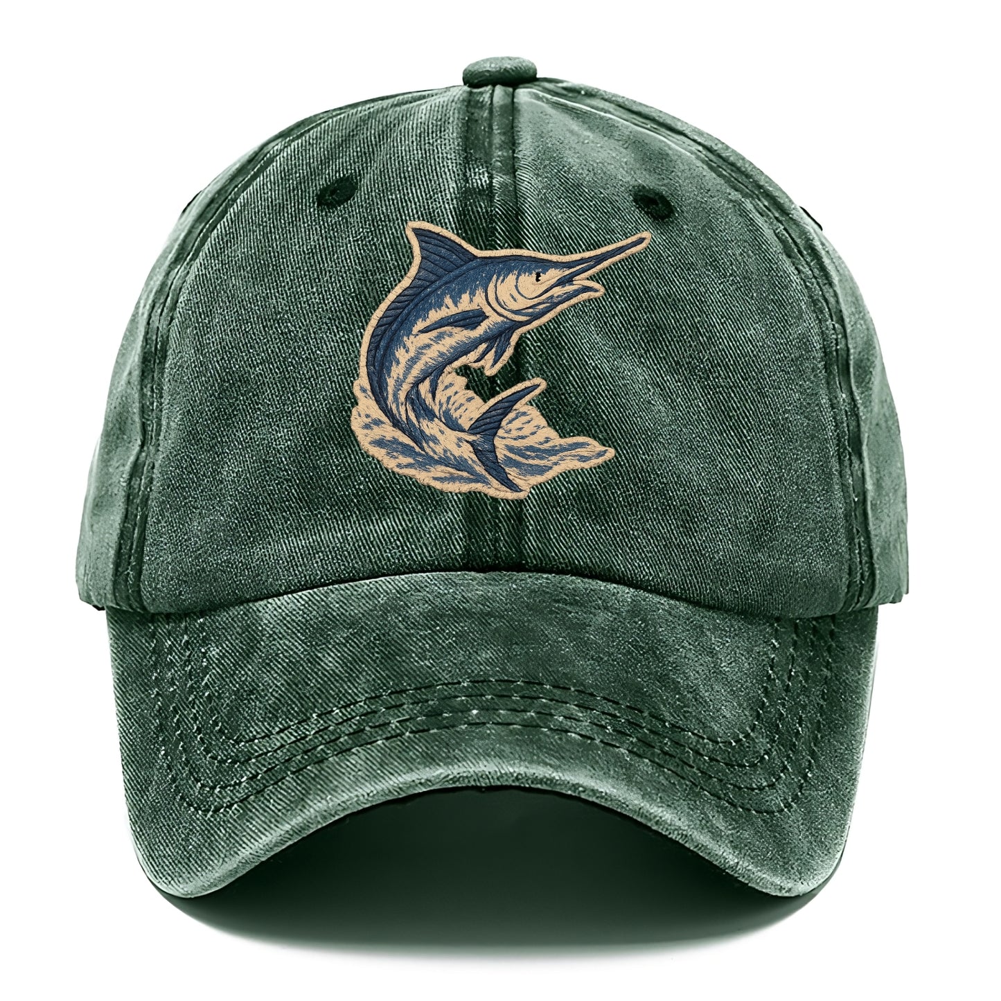 SWORDFISH MARLIN - leaping marlin in blue and silver , sport fishing - Classic Cap - Forest Mist(Green)