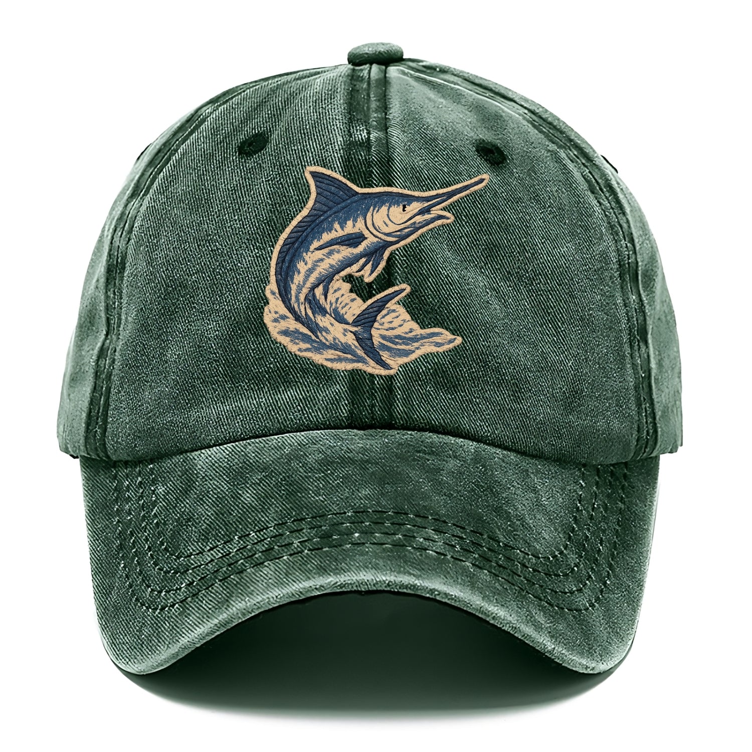 SWORDFISH MARLIN - leaping marlin in blue and silver , sport fishing - Classic Cap - Forest Mist(Green)