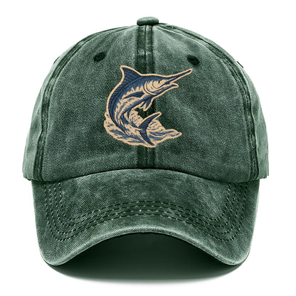 SWORDFISH MARLIN - leaping marlin in blue and silver , sport fishing - Classic Cap - Forest Mist(Green)