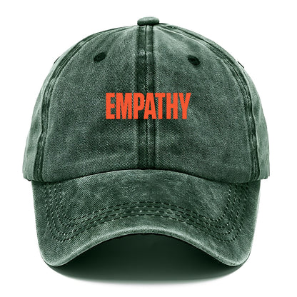 Bold typography design - "EMPATHY" - understanding others, emotional connection - Classic Cap - Forest Mist(Green)