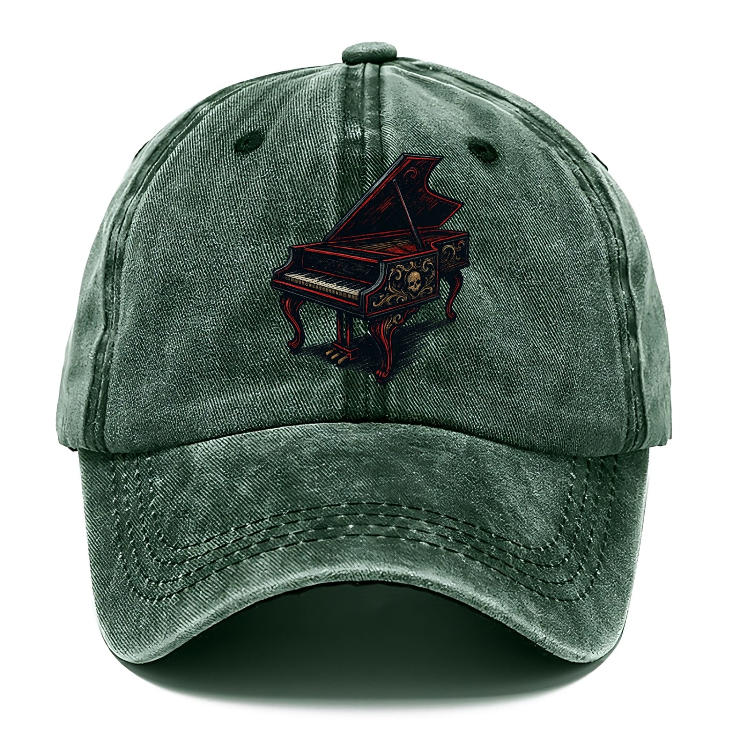 Harpsichord with baroque decorative styling - Classic Cap - Forest Mist(Green)