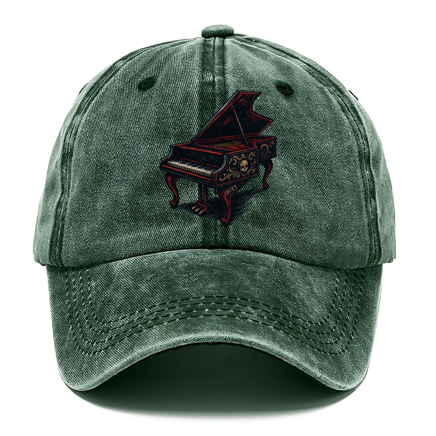 Harpsichord with baroque decorative styling - Classic Cap - Forest Mist(Green)