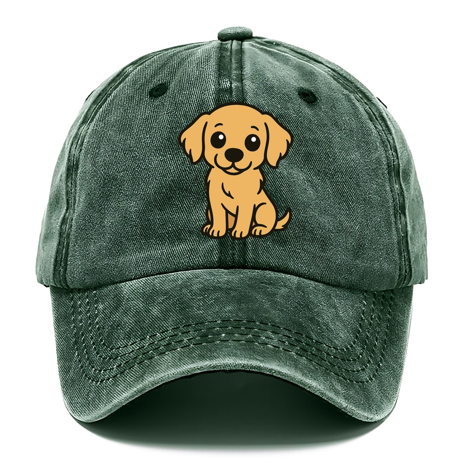 Golden Retriever - Head tilt curious pose - Classic Cap - Forest Mist(Green)