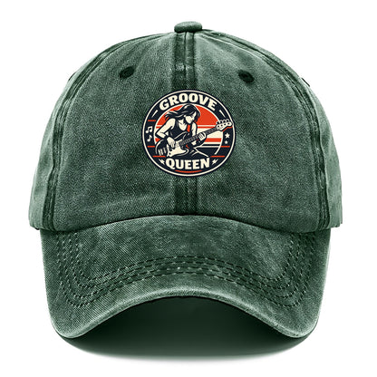 Groove Queen Emblem - Classic Cap - Forest Mist(Green)