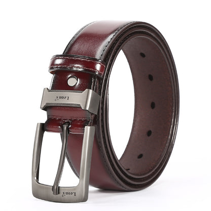 Genuine Leather Belt: Classic Pin Buckle Casual Style