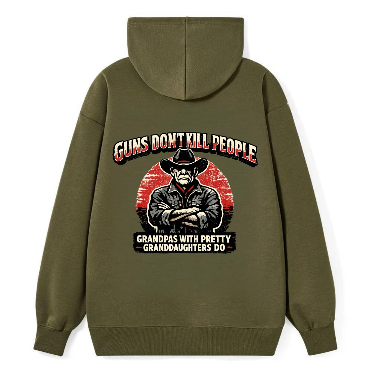 Grandpas Pretty Granddaughters - Cowboy - Classic Pullover Hoodie