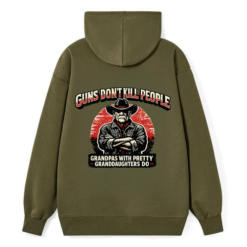 Grandpas Pretty Granddaughters - Cowboy - Classic Pullover Hoodie