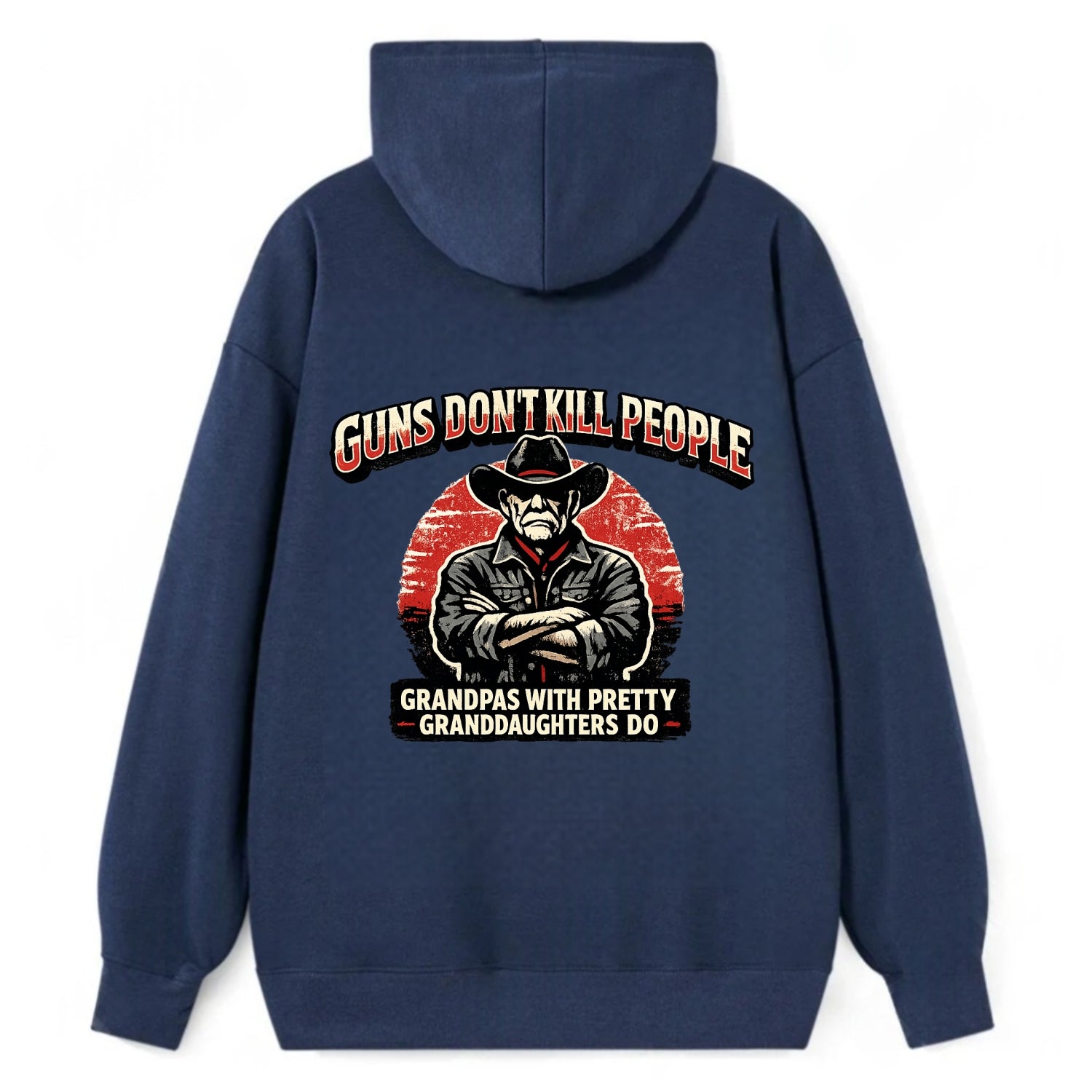 Grandpas Pretty Granddaughters - Cowboy - Classic Pullover Hoodie