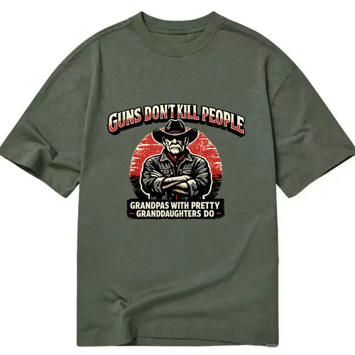 Grandpas Pretty Granddaughters - Cowboy - Classic T-shirt
