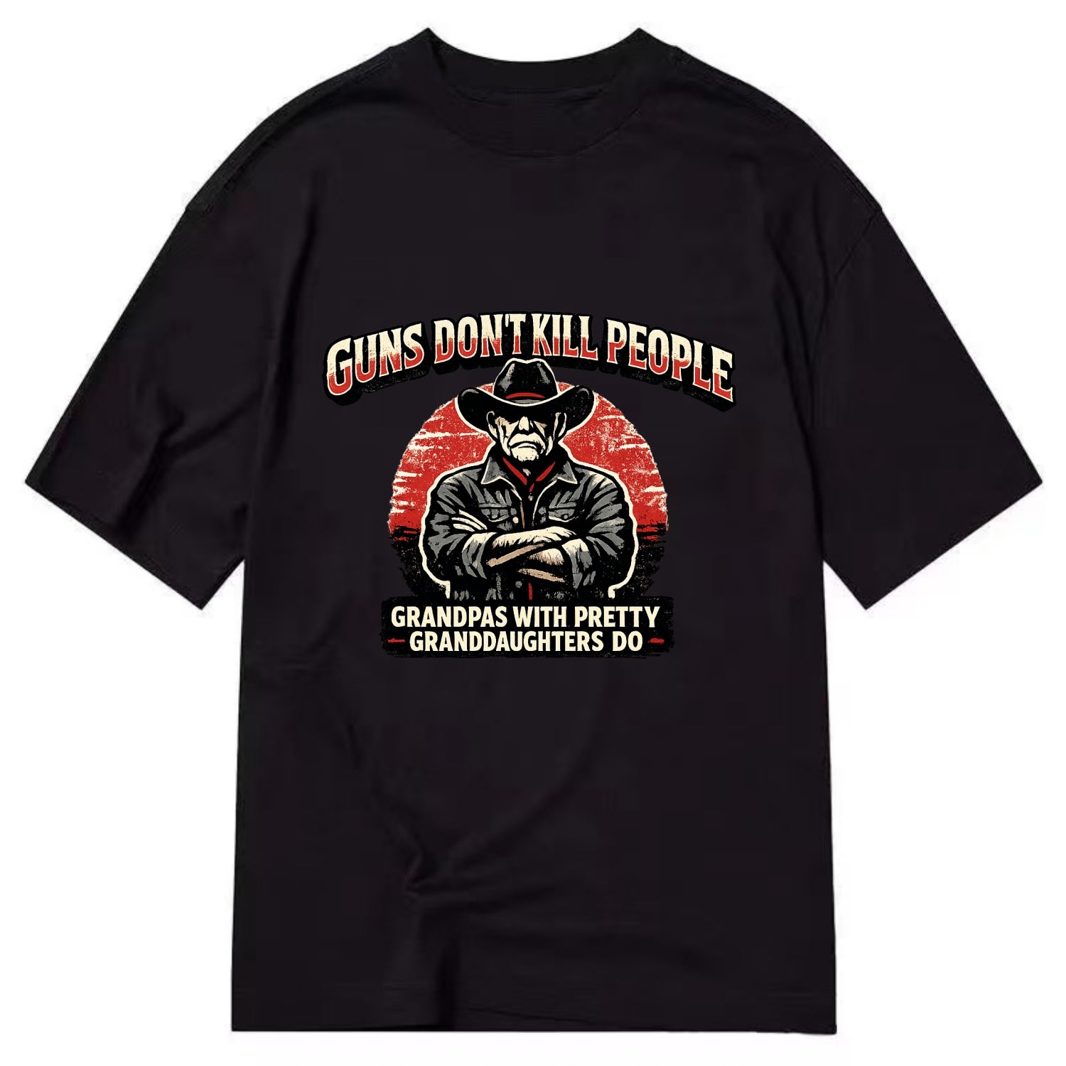 Grandpas Pretty Granddaughters - Cowboy - Classic T-shirt