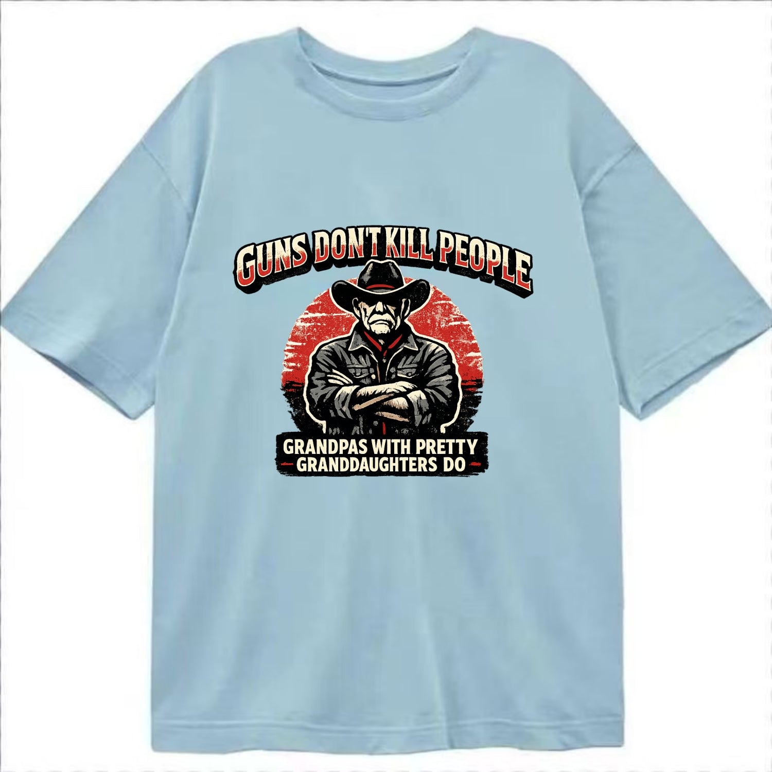 Grandpas Pretty Granddaughters - Cowboy - Classic T-shirt
