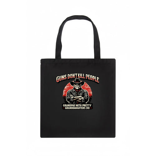 Grandpas Pretty Granddaughters - Cowboy - Tote Bag