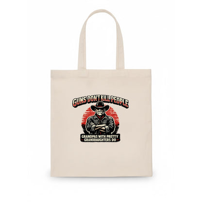 Grandpas Pretty Granddaughters - Cowboy - Tote Bag