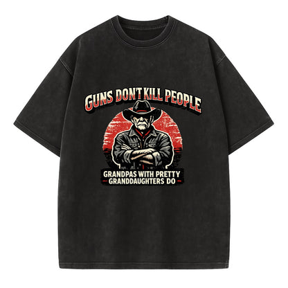 Grandpas Pretty Granddaughters - Cowboy - Vintage T-shirt