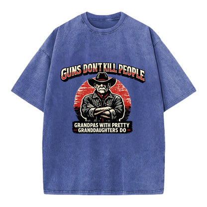 Grandpas Pretty Granddaughters - Cowboy - Vintage T-shirt