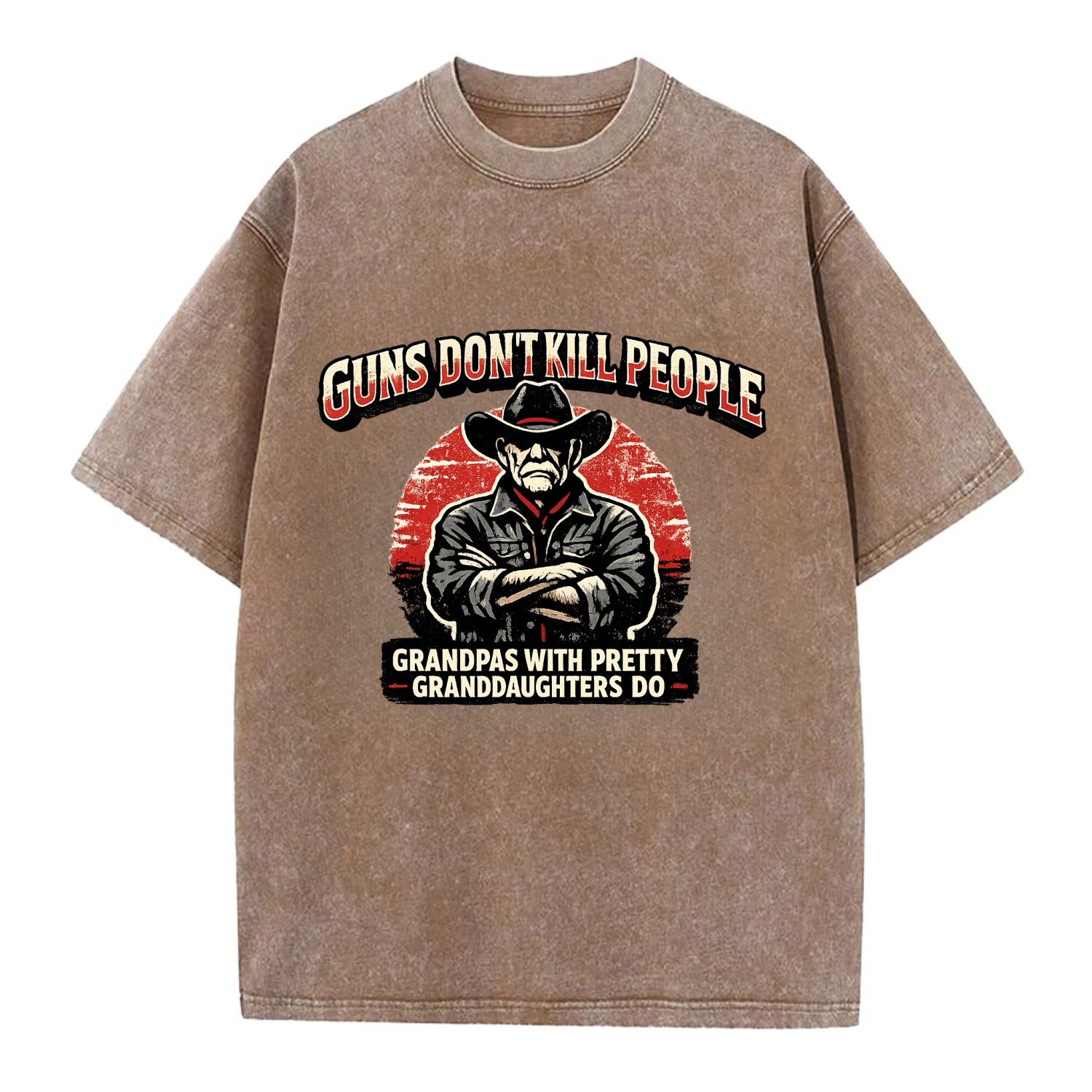 Grandpas Pretty Granddaughters - Cowboy - Vintage T-shirt