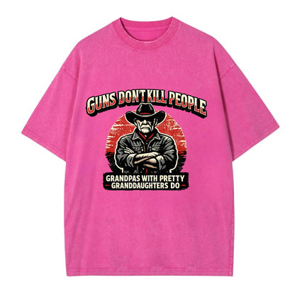 Grandpas Pretty Granddaughters - Cowboy - Vintage T-shirt