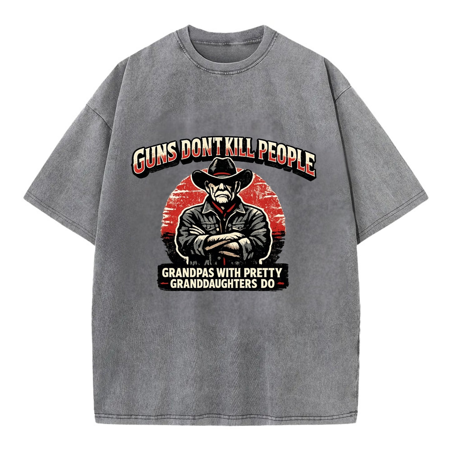Grandpas Pretty Granddaughters - Cowboy - Vintage T-shirt