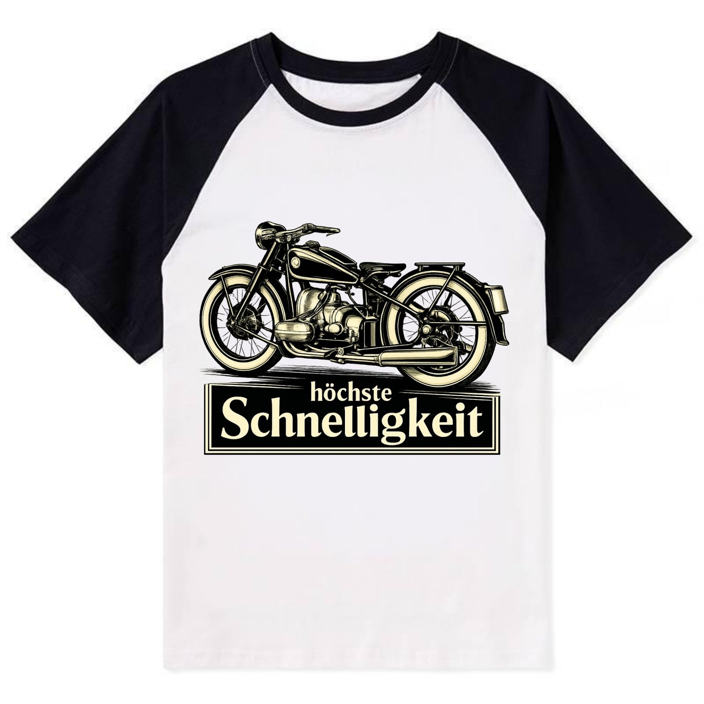 German Speed Motorcycle - Contrast Raglan T-shirt