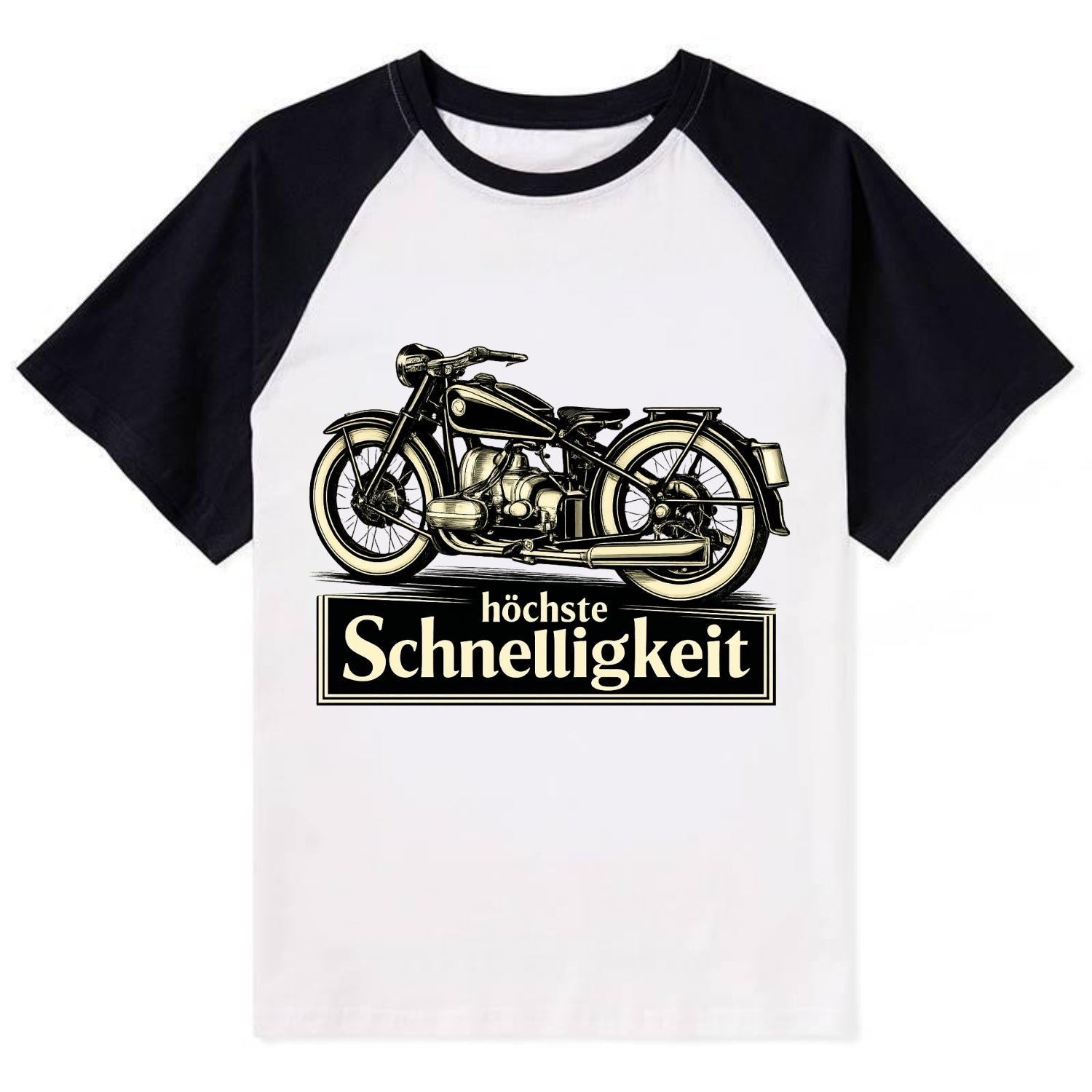 German Speed Motorcycle - Contrast Raglan T-shirt