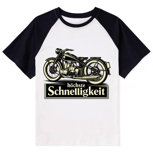 German Speed Motorcycle - Contrast Raglan T-shirt