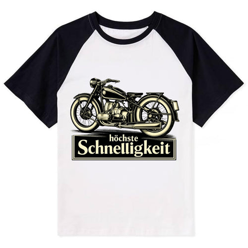 German Speed Motorcycle - Contrast Raglan T-shirt