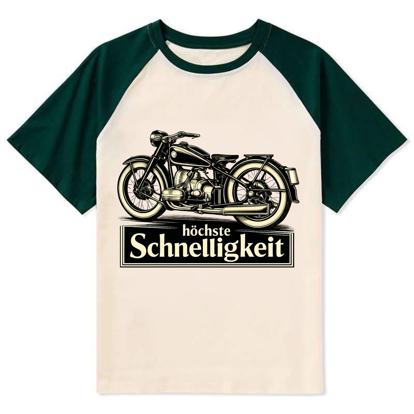 German Speed Motorcycle - Contrast Raglan T-shirt