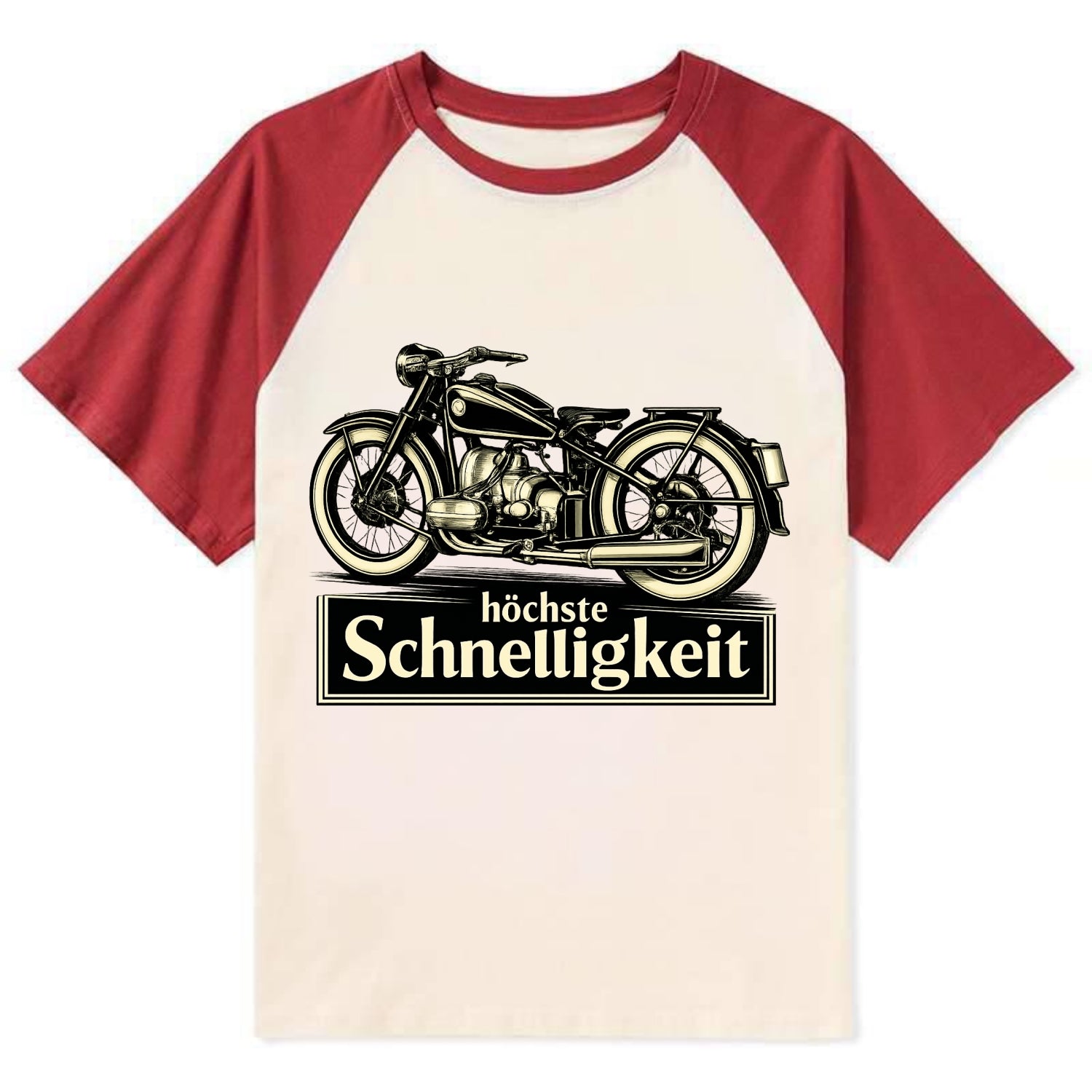 German Speed Motorcycle - Contrast Raglan T-shirt