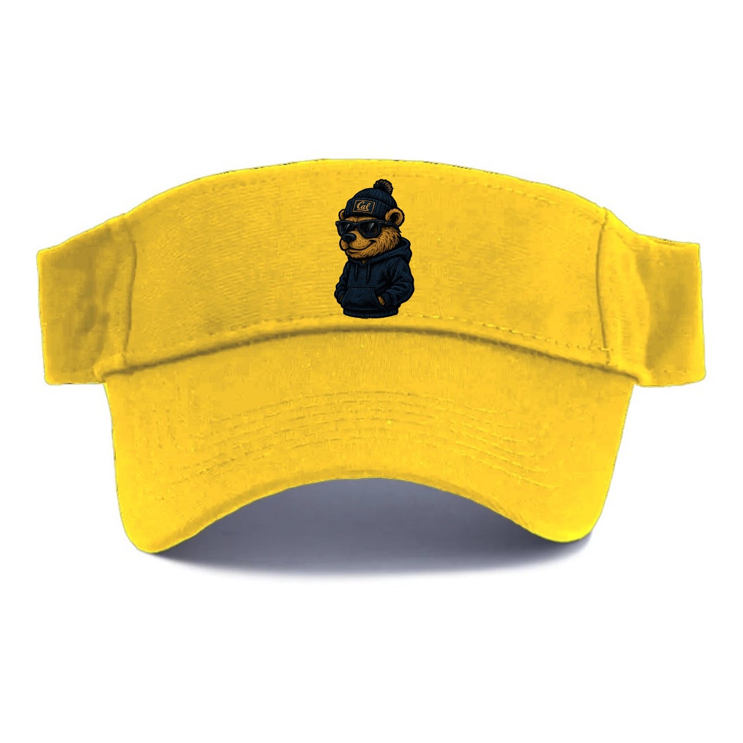 Berkeley Bear wearing Cal beanie with script patch - Visor - Golden Harvest(Yellow)