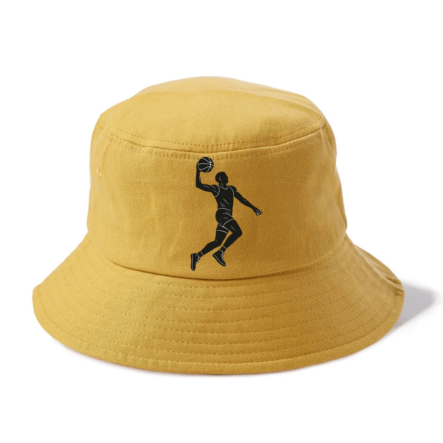 Basketball player dunking silhouette - Bucket Hat - Golden Harvest(Yellow)