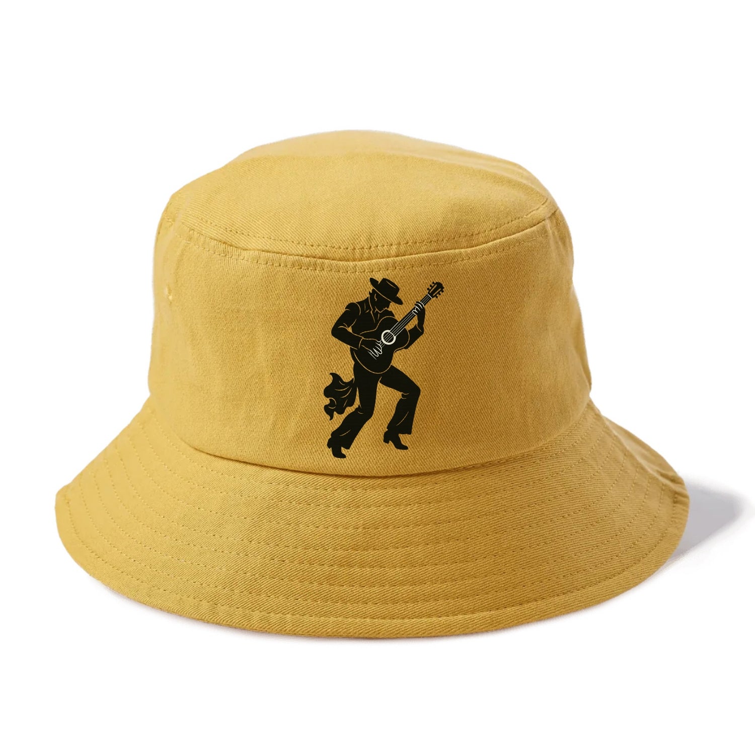 Flamenco guitarist dramatic pose - Bucket Hat - Golden Harvest(Yellow)