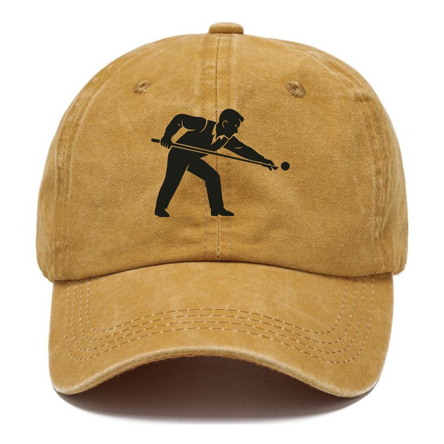 Pool player lining up shot - Classic Cap - Golden Harvest(Yellow)