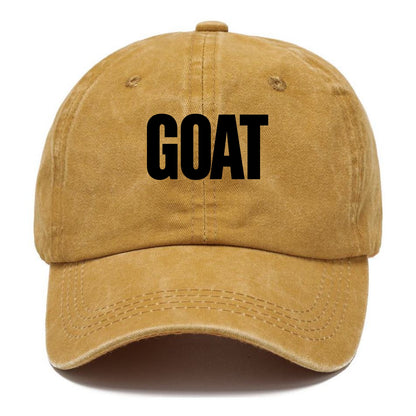 Bold typography design - "GOAT" - greatest of all time - Classic Cap - Golden Harvest(Yellow)