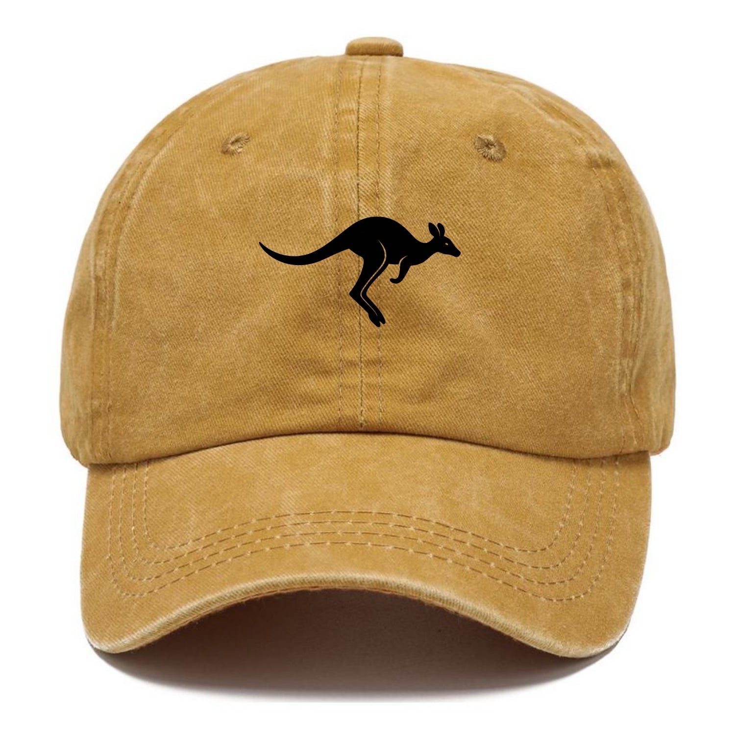 Kangaroo leaping across outback - Classic Cap - Golden Harvest(Yellow)