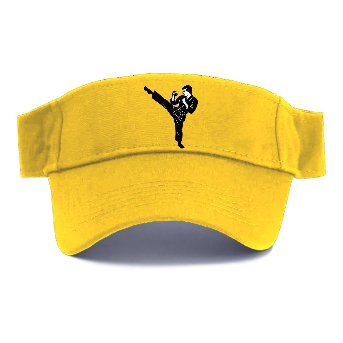 Martial artist performing a high kick - Visor - Golden Harvest(Yellow)