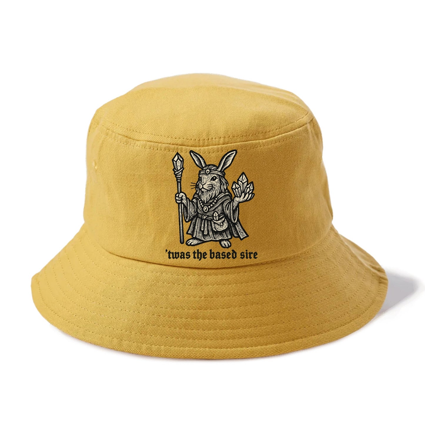 Crystals Healing Hippie Rabbit  - Bucket Hat - Golden Harvest(Yellow)