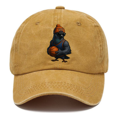 Manhattan Pigeon wearing Knicks beanie with skyline patch and wayfarer sunglasses - Classic Cap - Golden Harvest(Yellow)