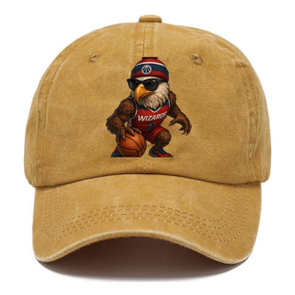 DC Eagle wearing Wizards red white and blue beanie with monument patch and wayfarer - Classic Cap - Golden Harvest(Yellow)