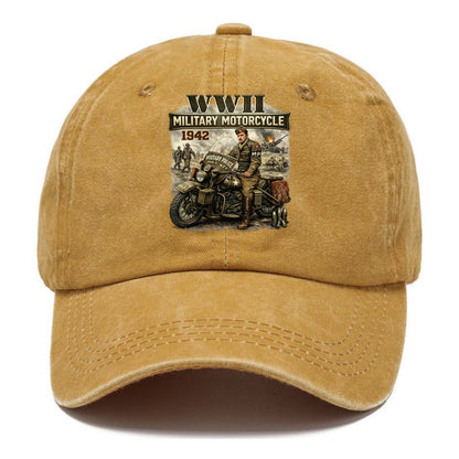Wwii Military Motorcycle 1942 - Classic Cap - Golden Harvest(Yellow)