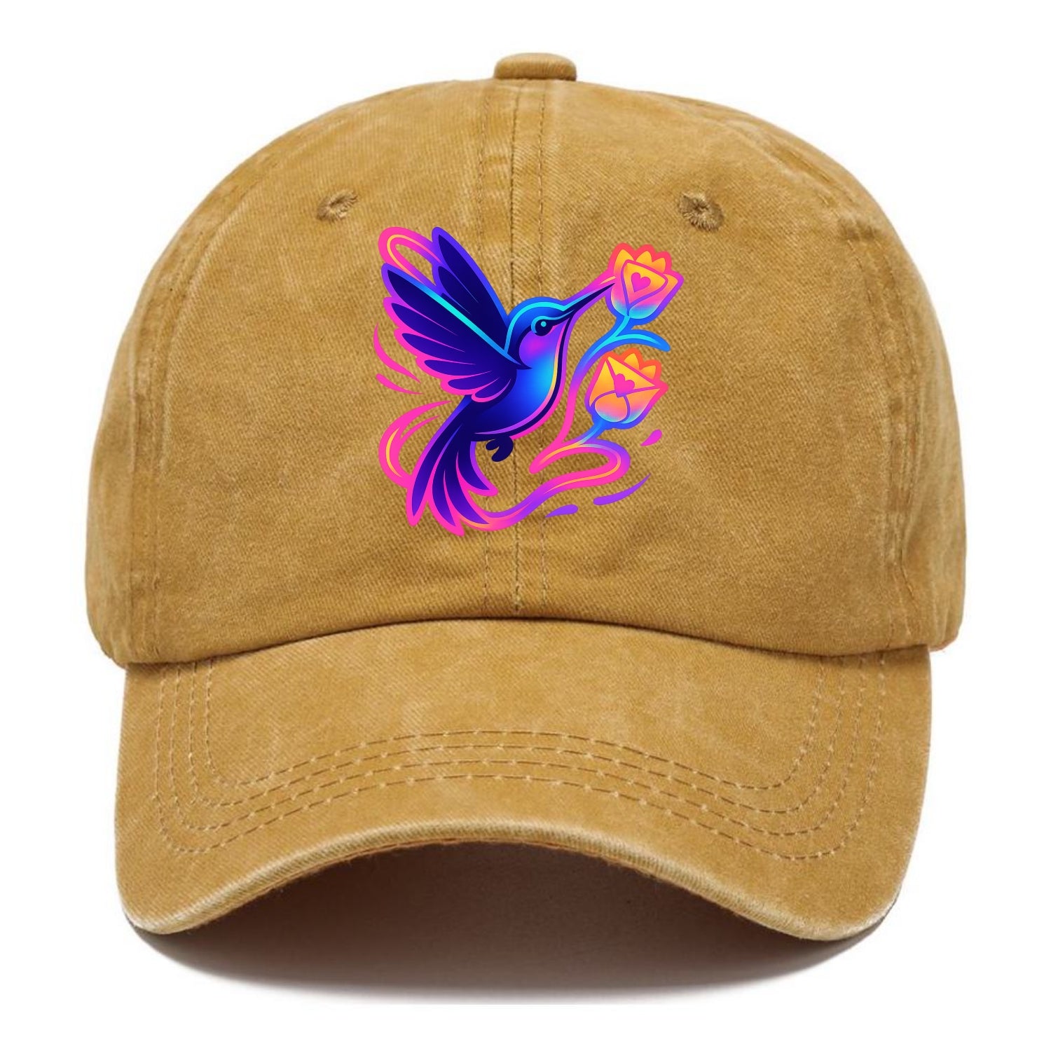Hummingbird delivering miniature love letters tucked inside flower envelopes - Classic Cap - Golden Harvest(Yellow)