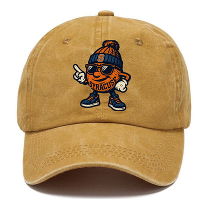 Syracuse Orange wearing Syracuse beanie with S patch - Classic Cap - Golden Harvest(Yellow)