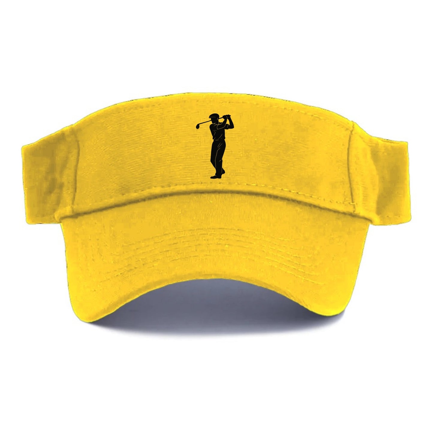 Golfer mid-swing with driver - Visor - Golden Harvest(Yellow)