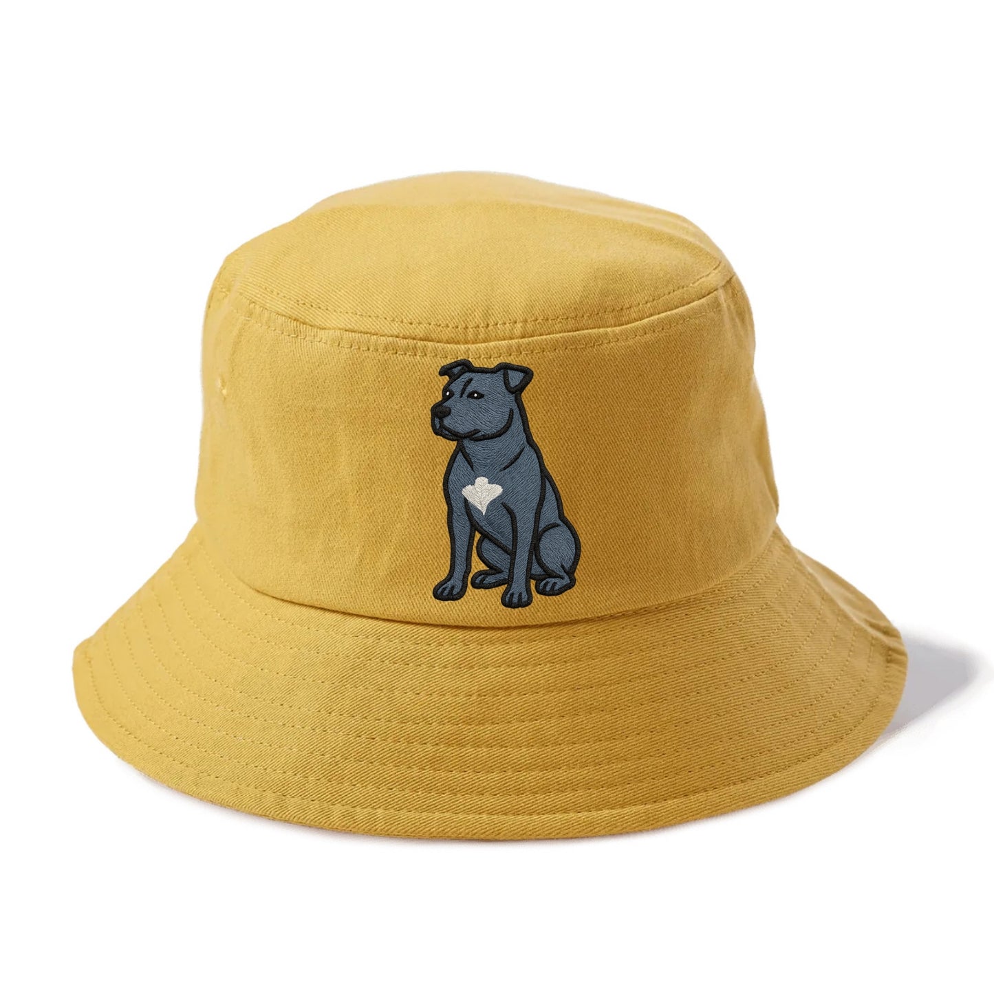 American Staffordshire Terrier - Blue embroidered design - Bucket Hat - Golden Harvest(Yellow)
