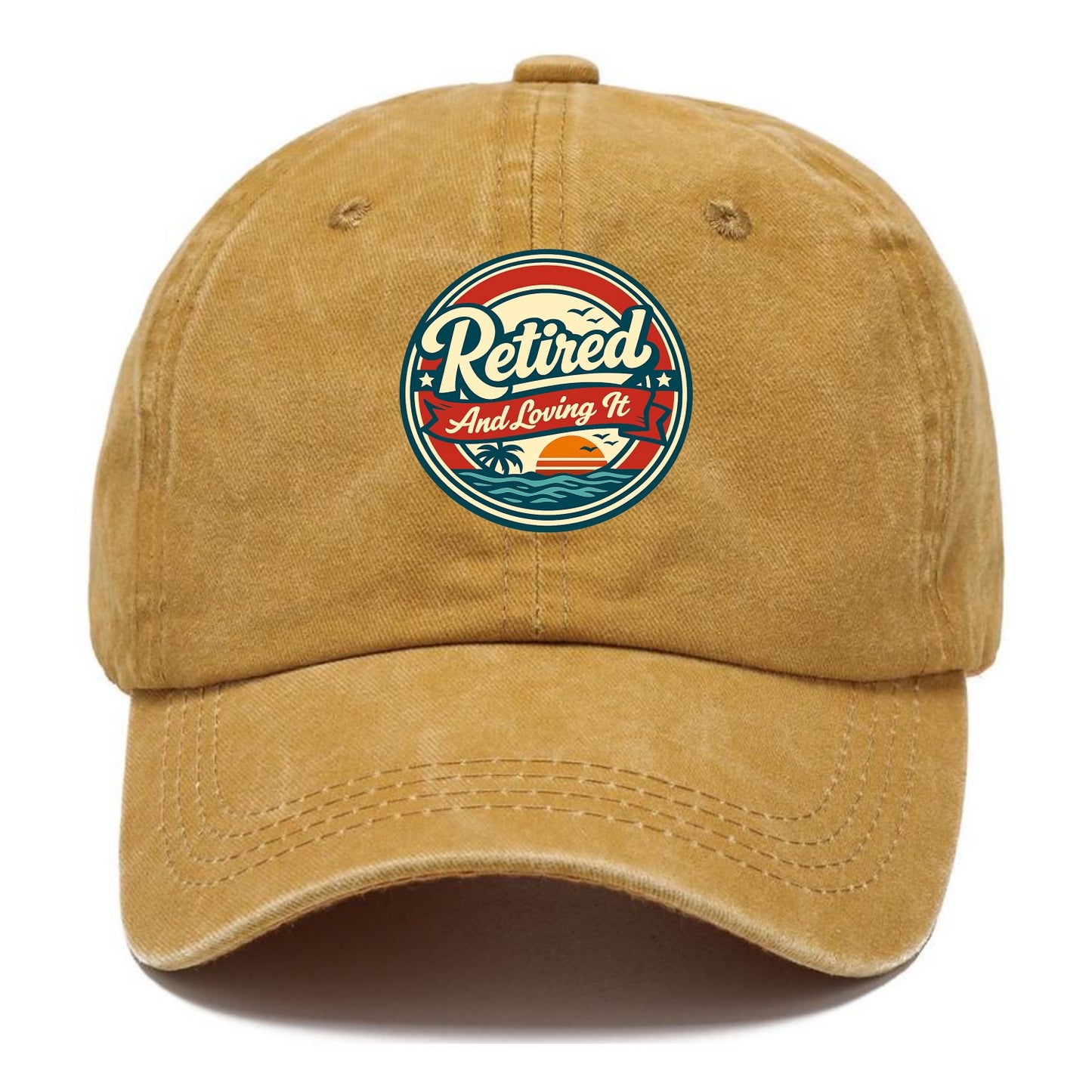 Carefree Retirement Emblem - Classic Cap - Golden Harvest(Yellow)
