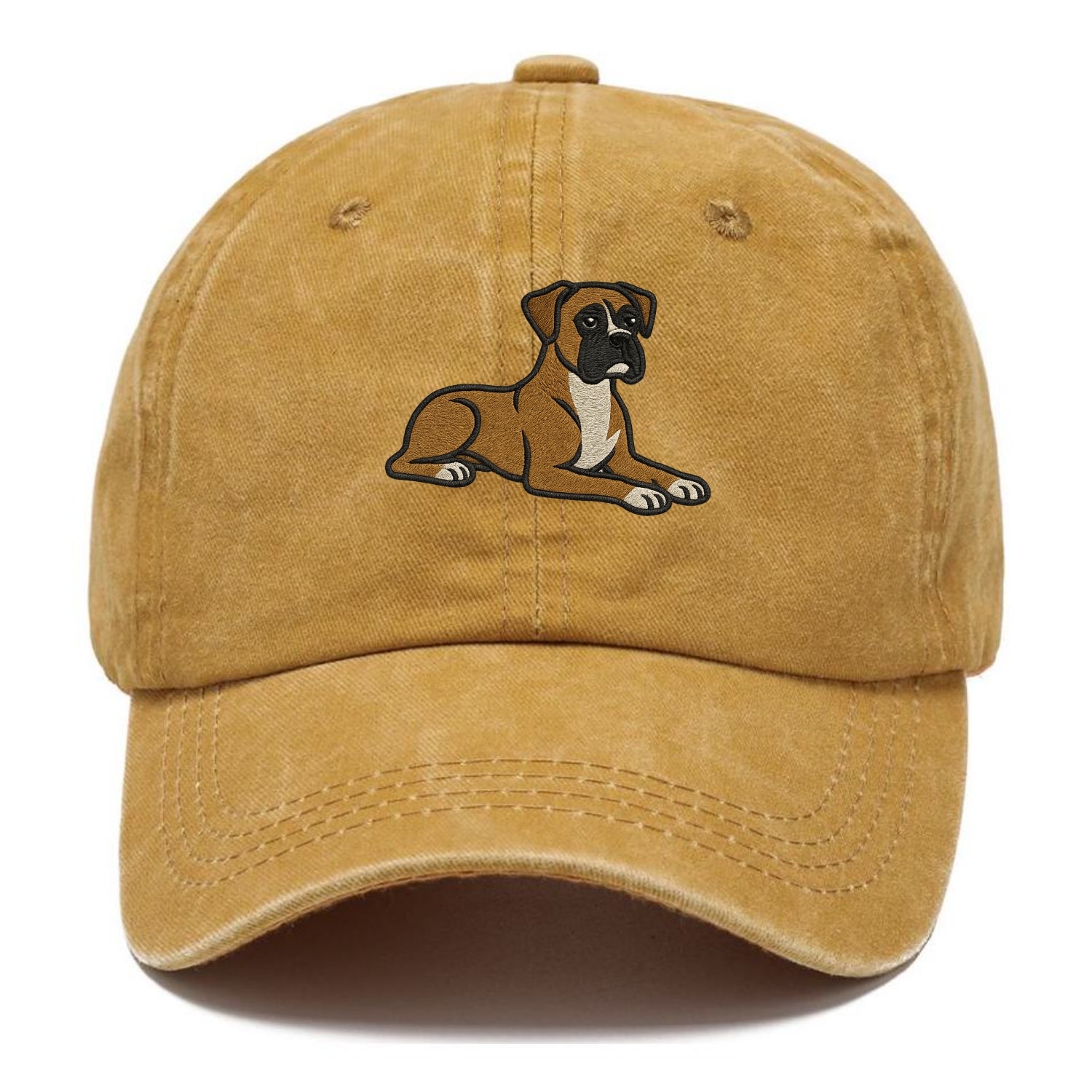 Boxer - Fawn colored relaxed lying down Classic Cap - Golden Harvest(Yellow)